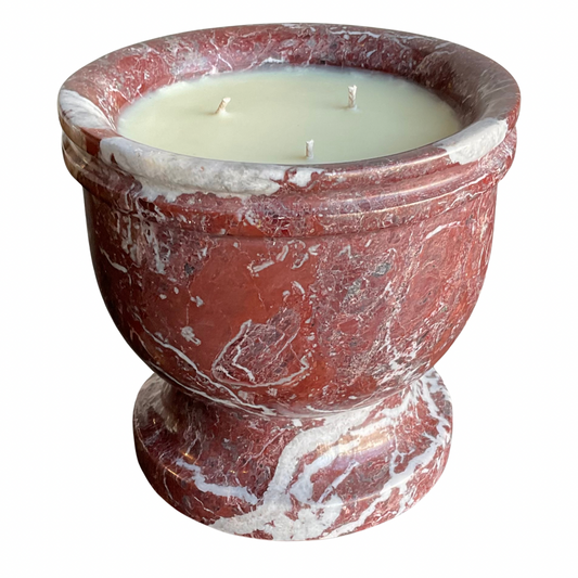 Red Marble Gardenia Candle