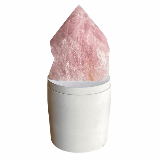 Rose Quartz Lid Gardenia Candle