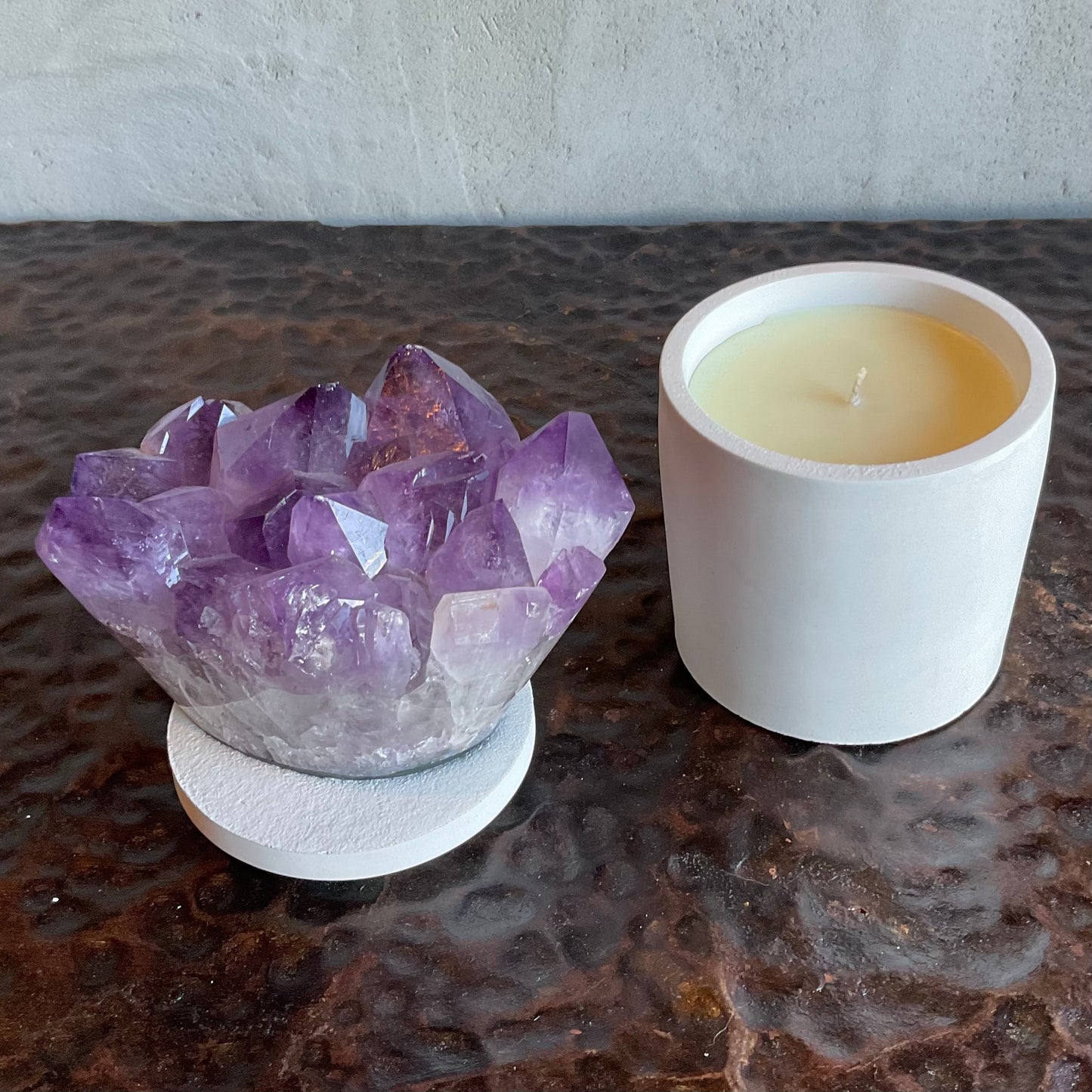 Amethyst Geode Cluster Lid Candle