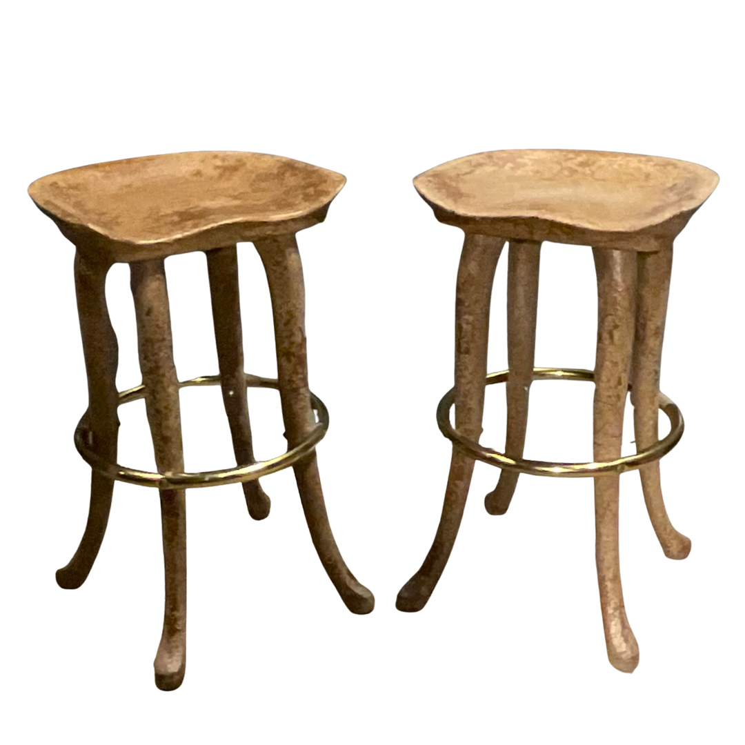 Marge Carson Elephant Bar Cart & Stools