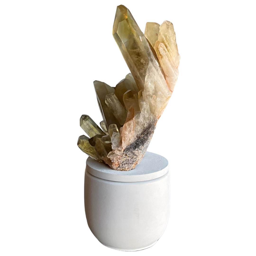 XXL Citrine Generator Cluster Lid Candle