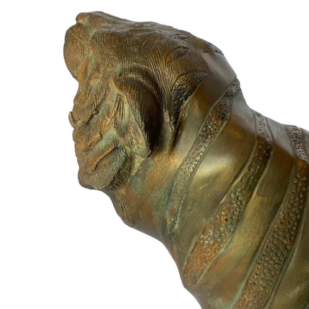 Mid-Century Bronze Tiger Sculpture