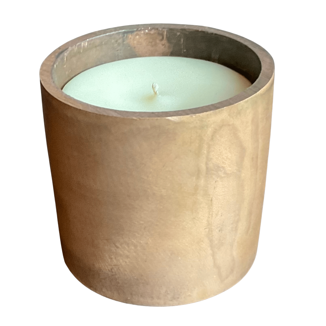 Bronze Tone Solid Bronze Gardenia Candle
