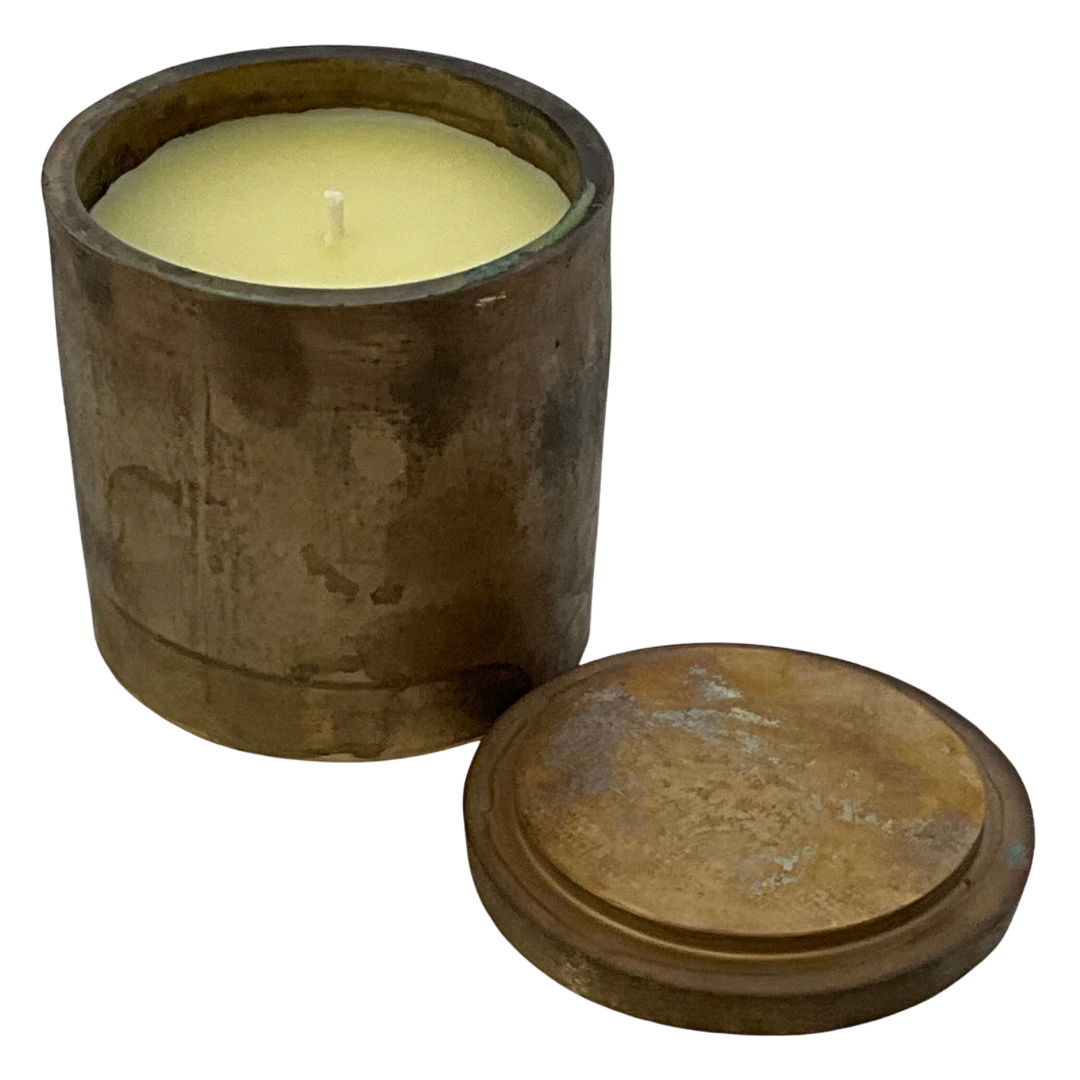 Gardenia Solid Bronze Patinated Candle