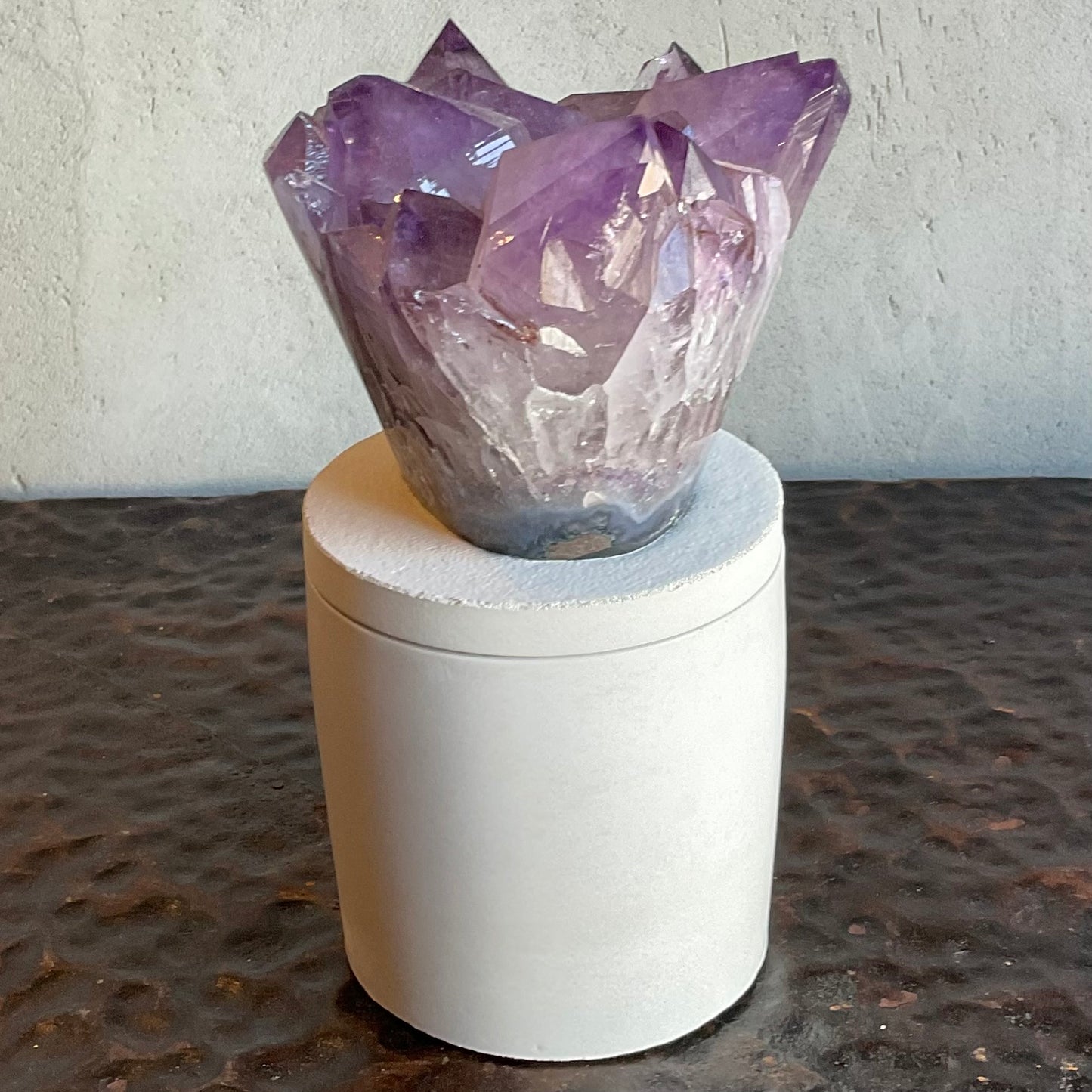 Amethyst Geode Lid Candle