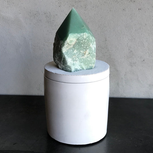 Green Quartz Lid Candle