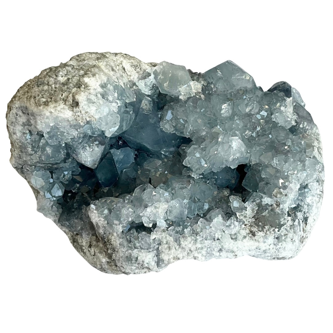 Celestite Abstract Crystal Cluster 7.27 LBS