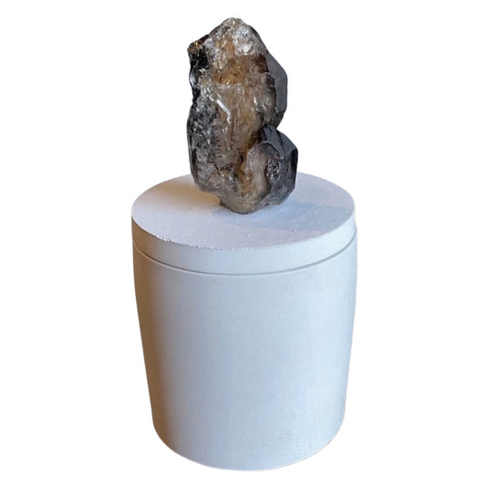 Elestial Smoky Quartz Lid Candle