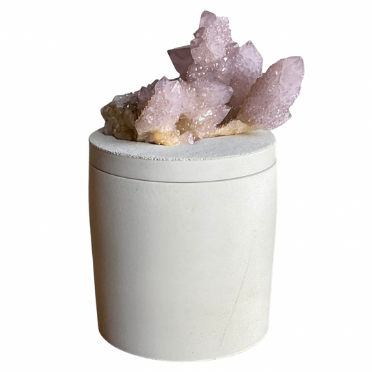 Lavender Spirit Quartz Crystal Lid Candle