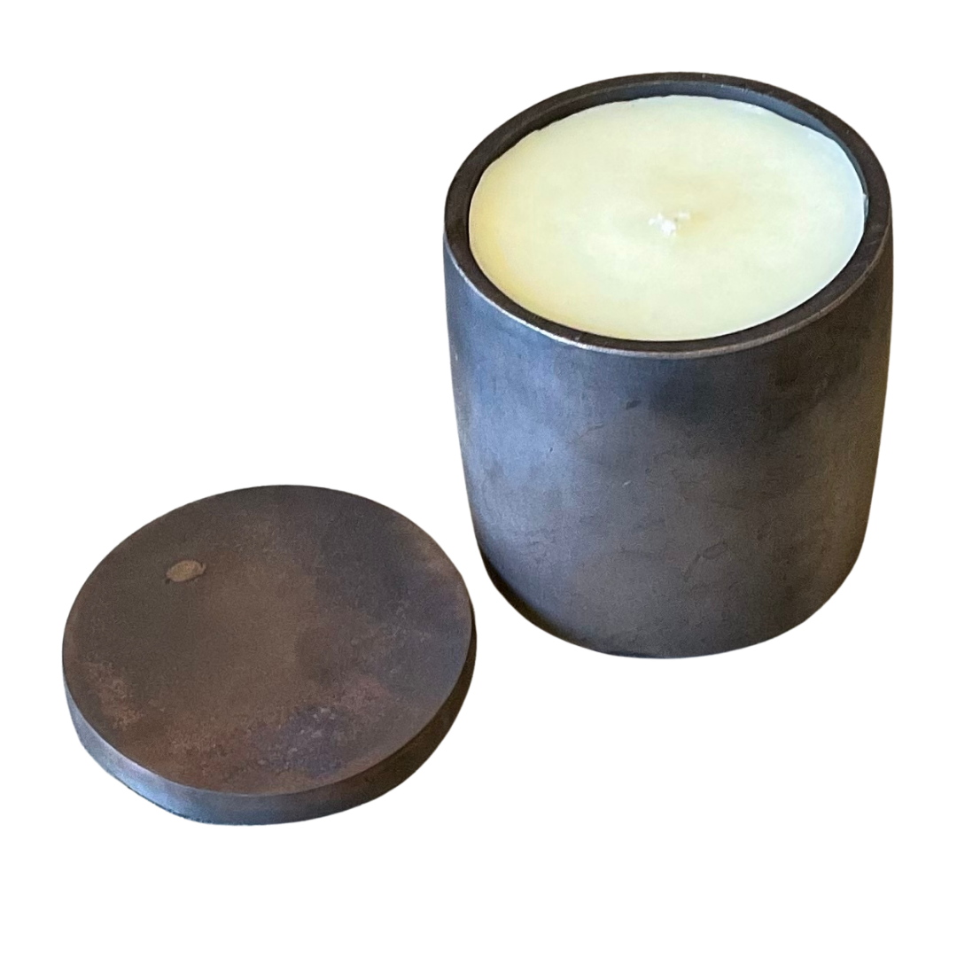 Solid Bronze Gardenia Hand Made Candle #1