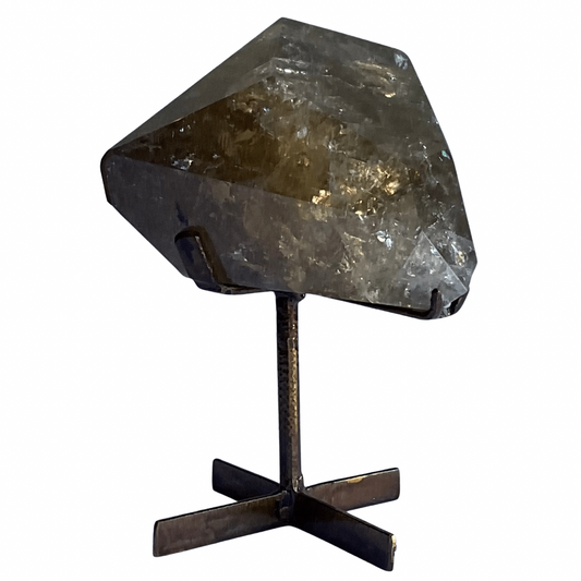 Citrine Crystal on Metal Stand