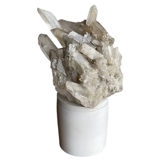 XL Quartz Cluster Lid Candle -Abstract