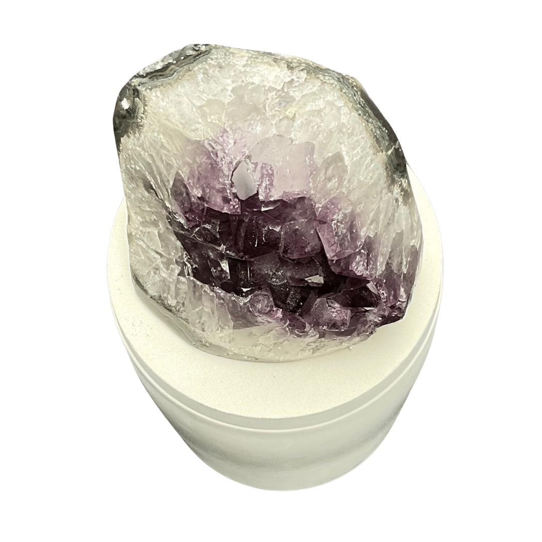 Amethyst Geode w/Agate Lid Candle