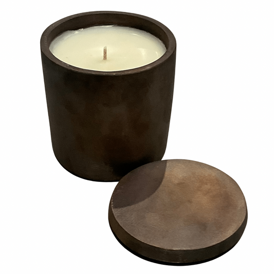 Dark Patina Solid Bronze Candle