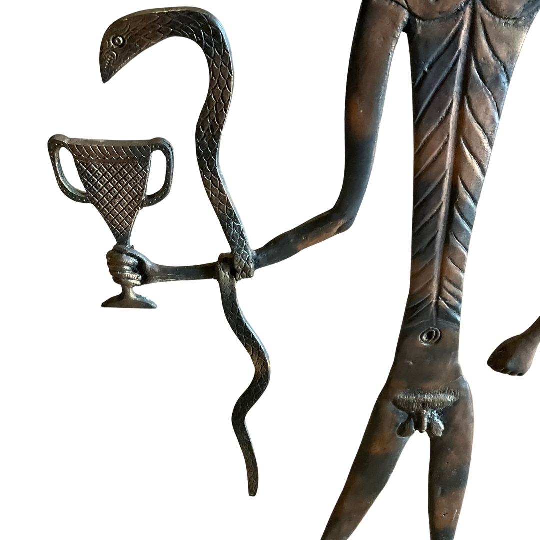 Copper Sumerian God Sculpture