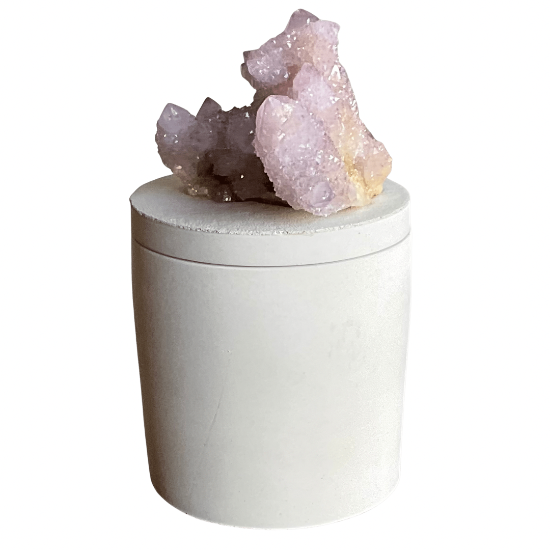 Lavender Spirit Quartz Crystal Lid Candle