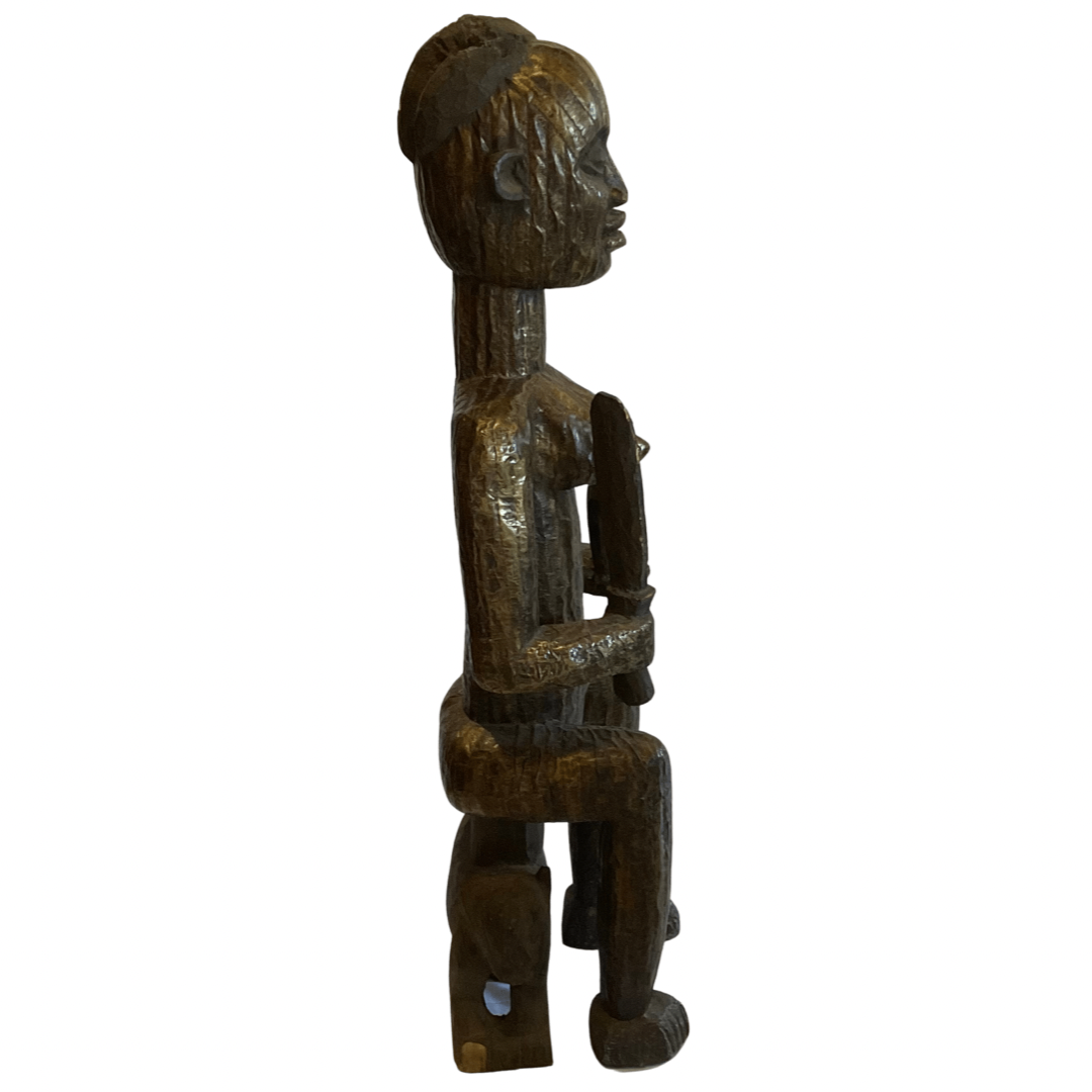 Male & Female Pair of Statues from Gabon