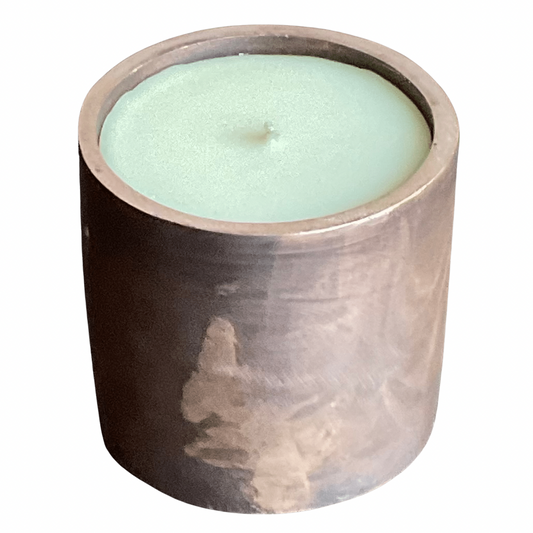 ABSTRACT SOLID BRONZE GARDENIA CANDLE