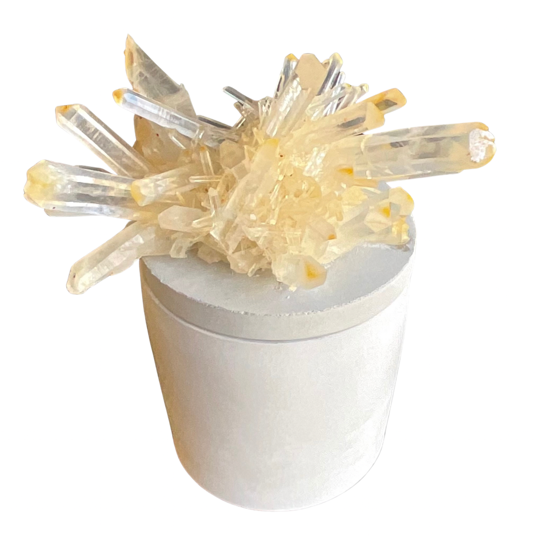 Large Mango Quartz Lid Candle