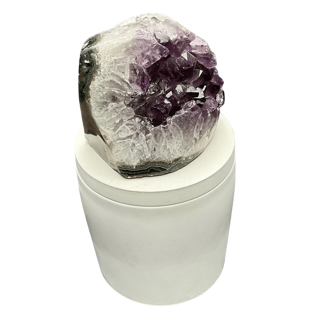Amethyst Geode w/Agate Lid Candle