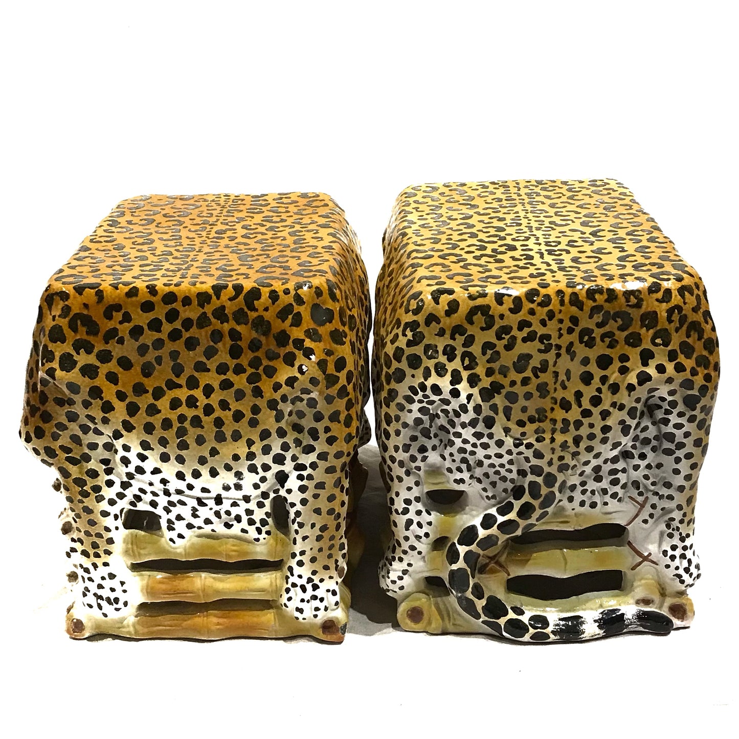 Pair of Italian Leopard Stools