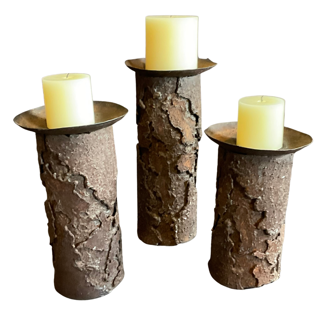 Set of 3 Metal Candle Holders