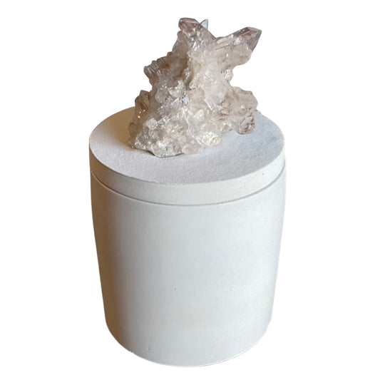 Quartz Cluster Lid Candle