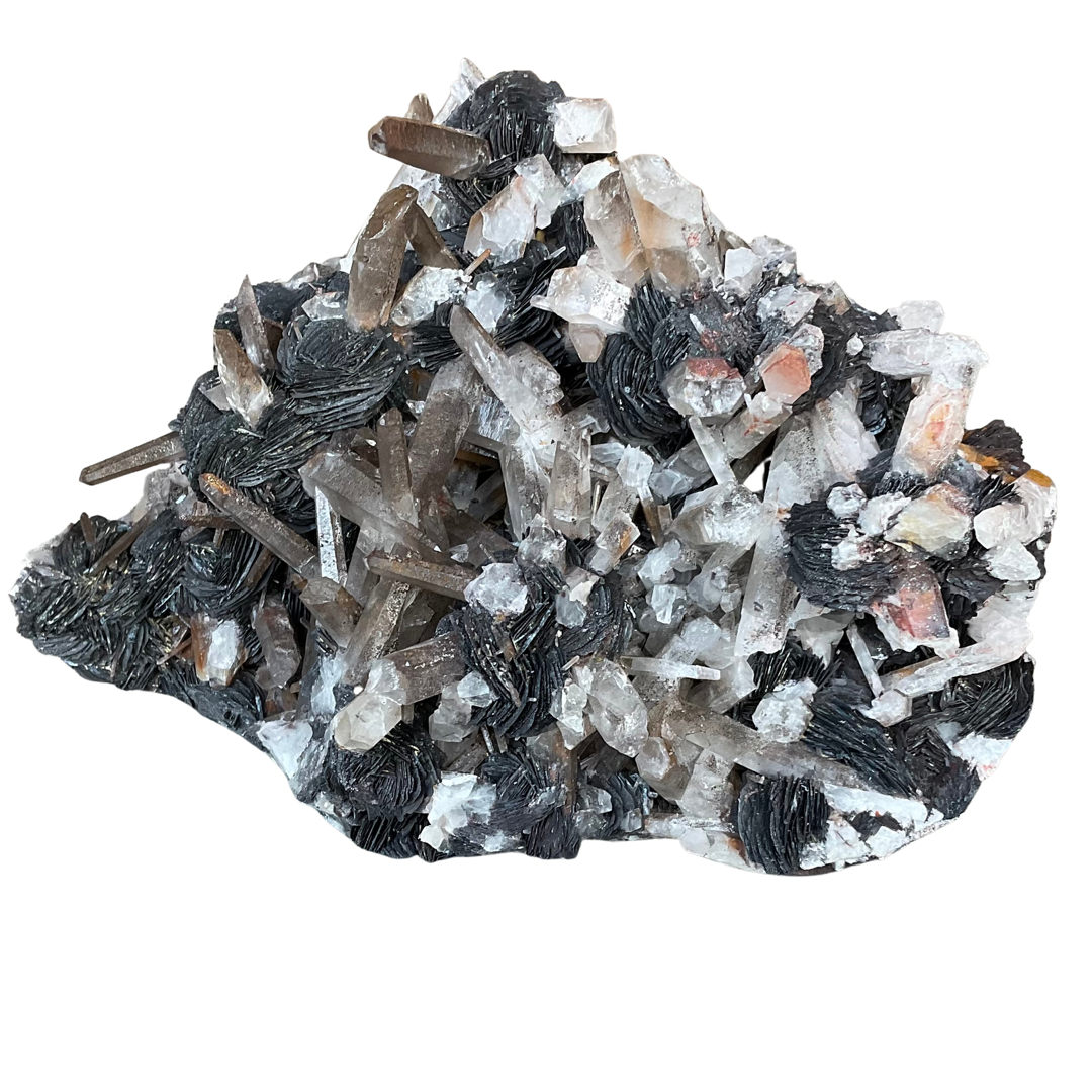 Quartz Crystal & Hematite Cluster