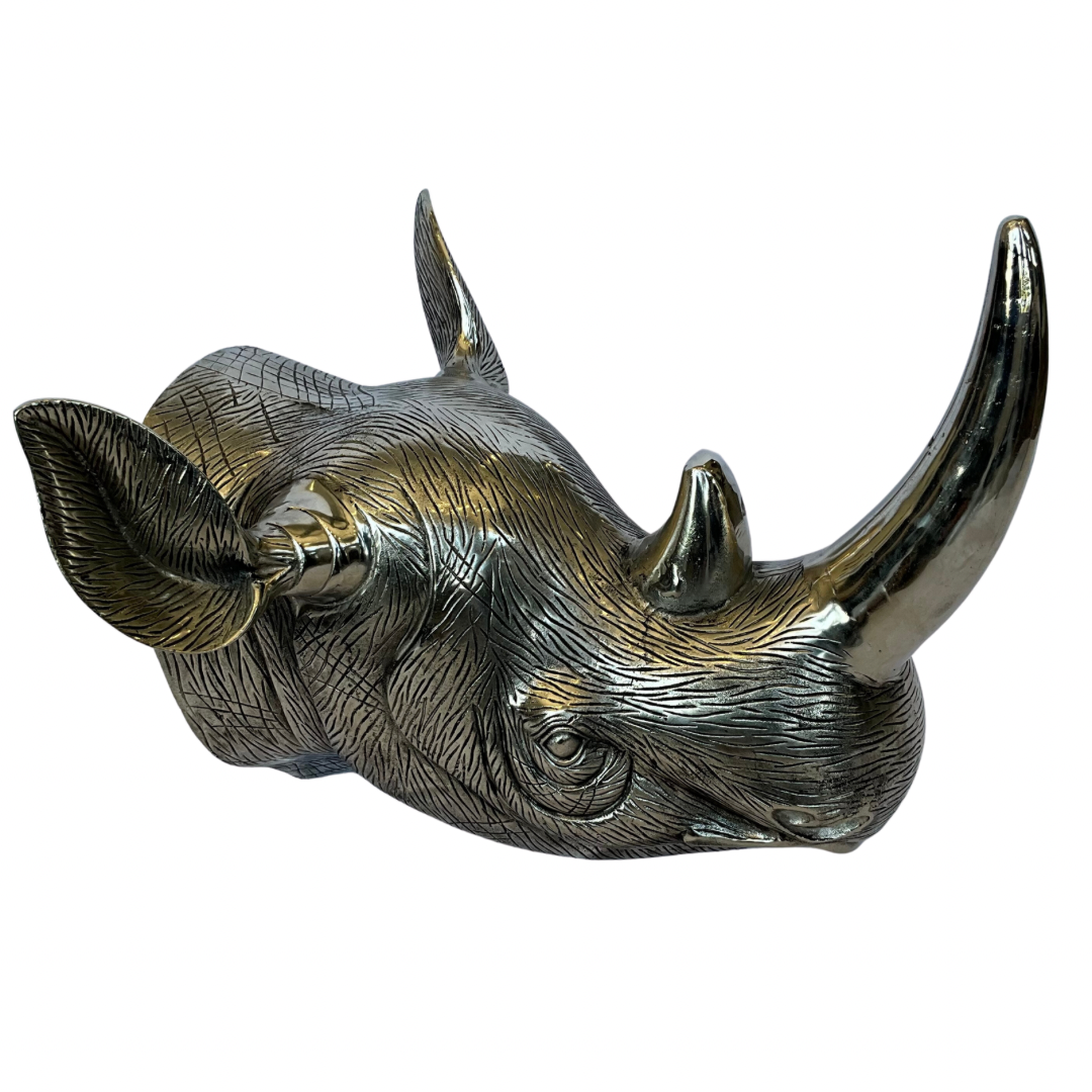 Wall Mounted Rhino Sculpture