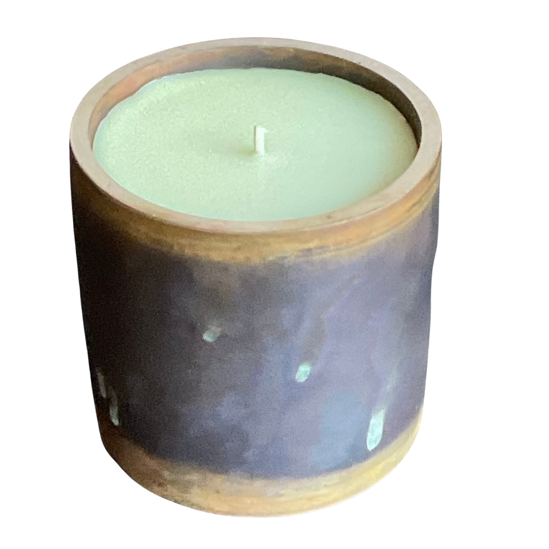 Dark with Light Solid Bronze Candle