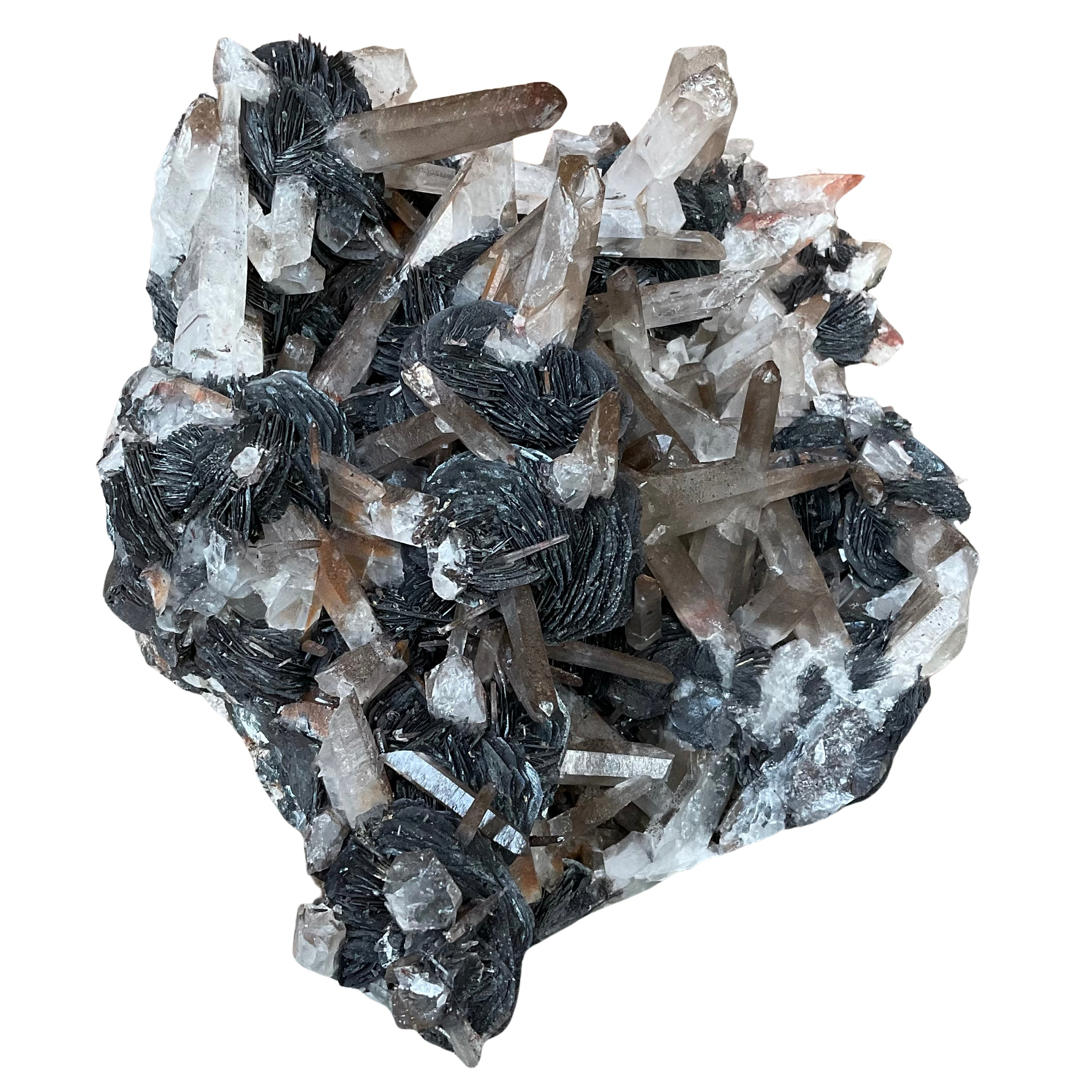 Quartz Crystal & Hematite Cluster
