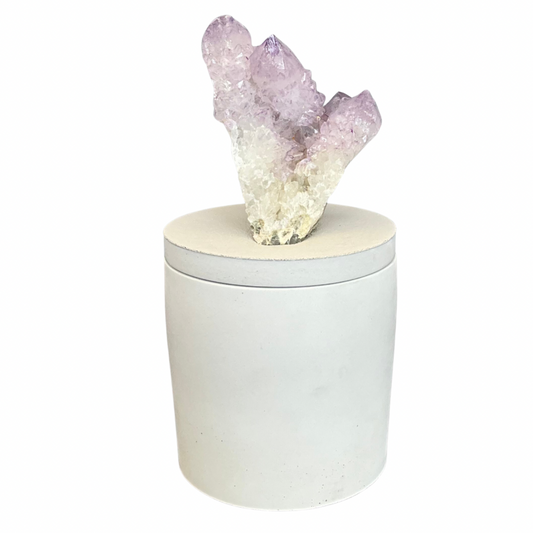 Lavender Spirit Quartz Lid Gardenia Candle