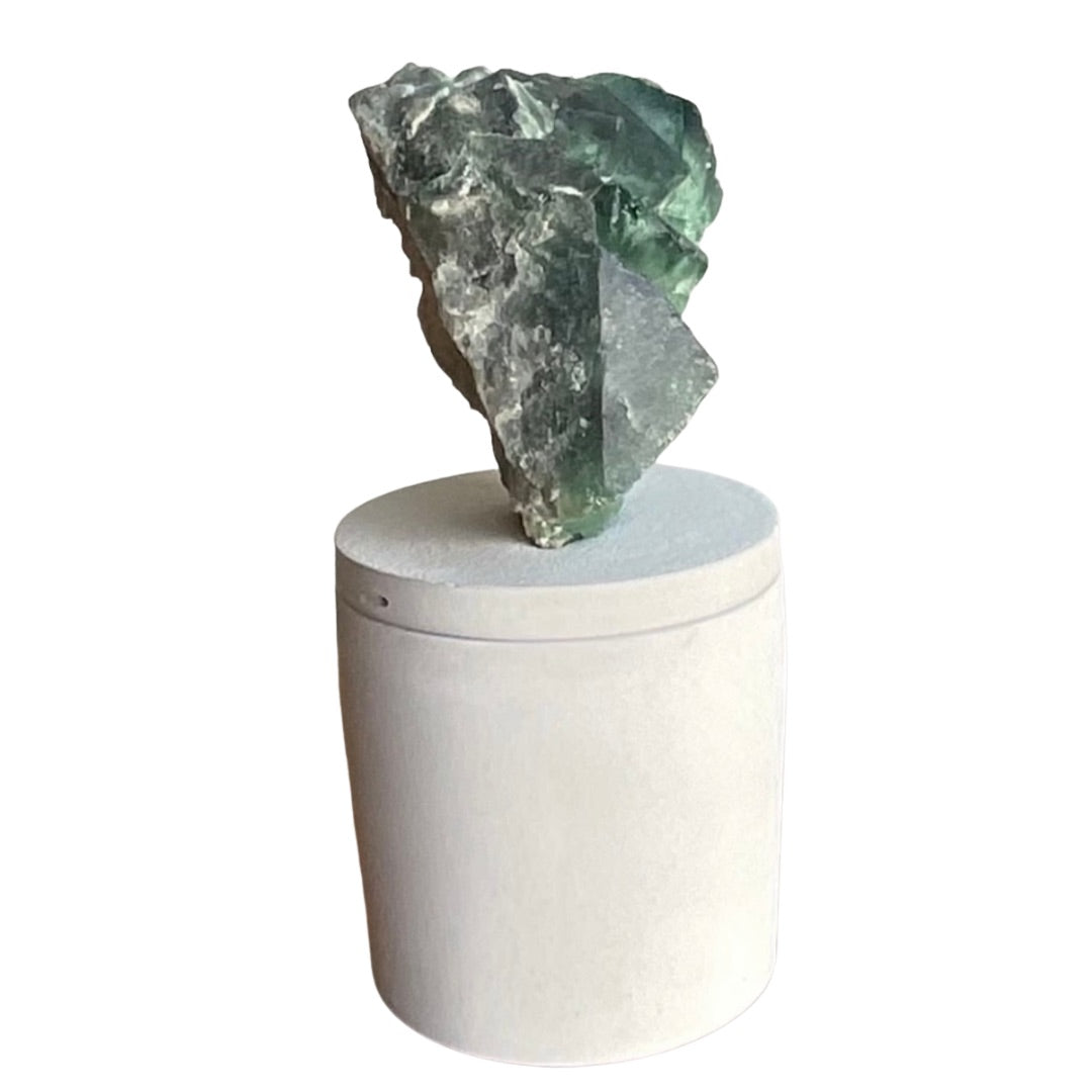 Cubic Fluorite Crystal Lid Candle