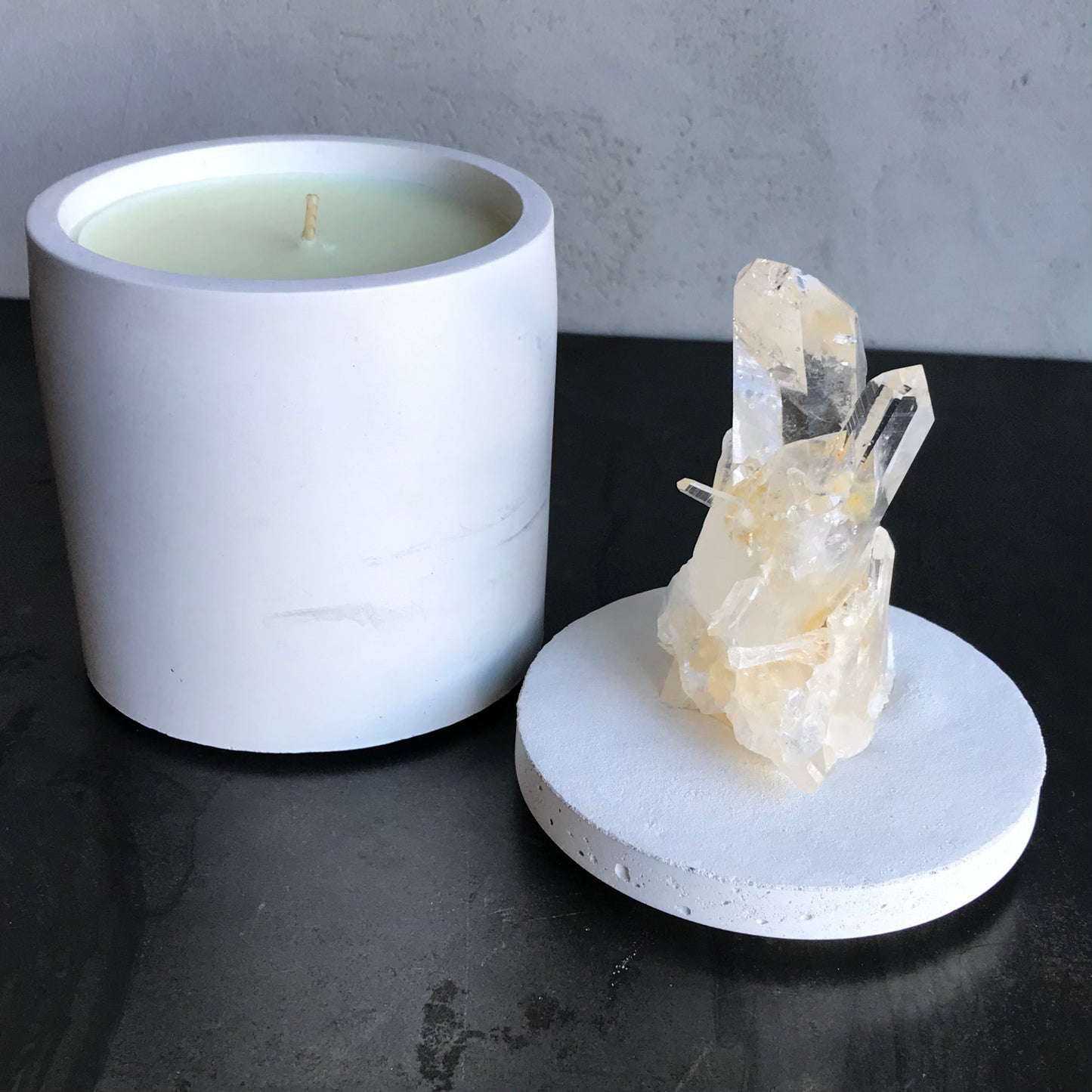 Quartz Crystal Lid Candle