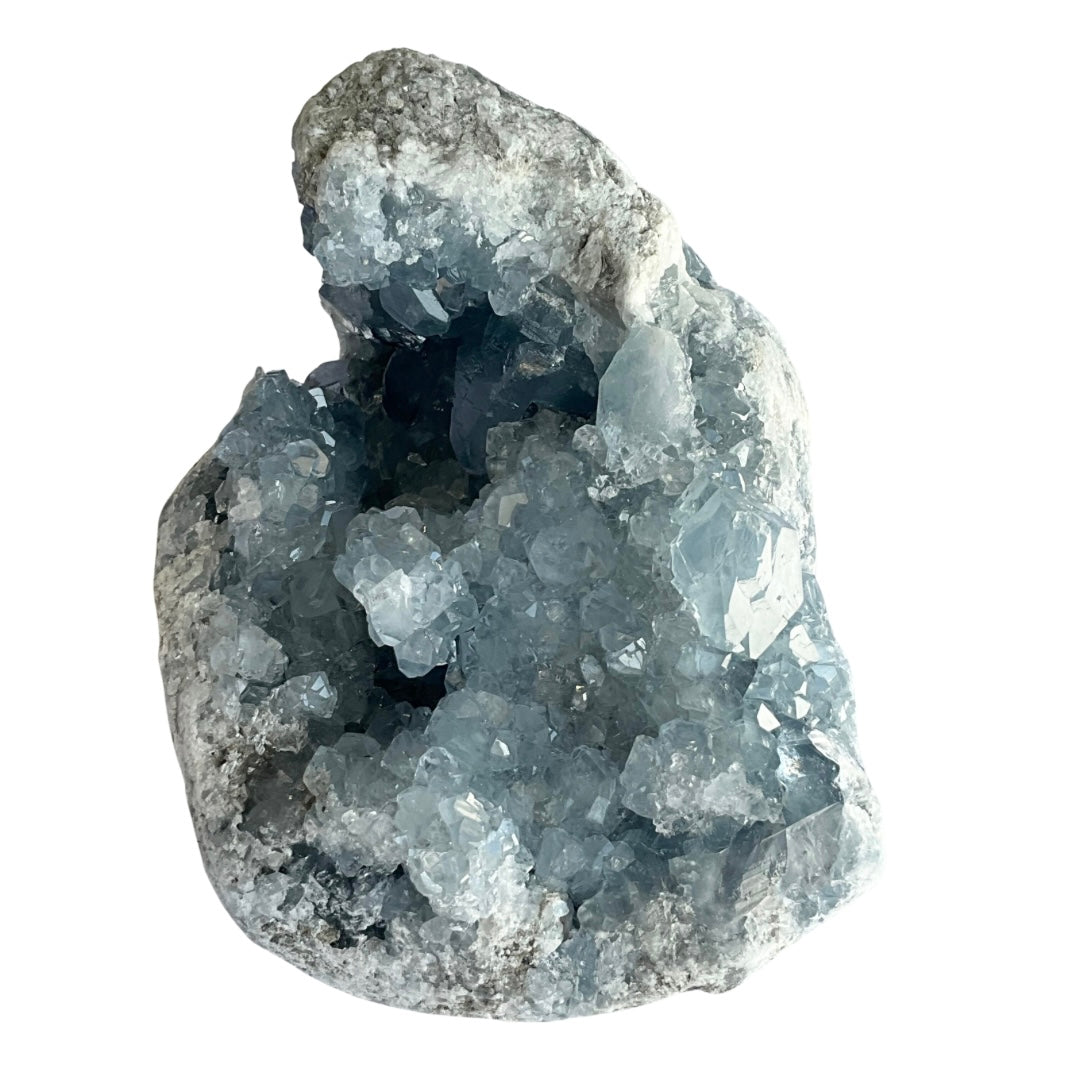 Celestite Abstract Crystal Cluster 7.27 LBS