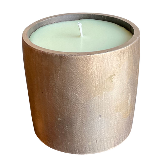 Solid Bronze Gardenia Candle - Natural Color