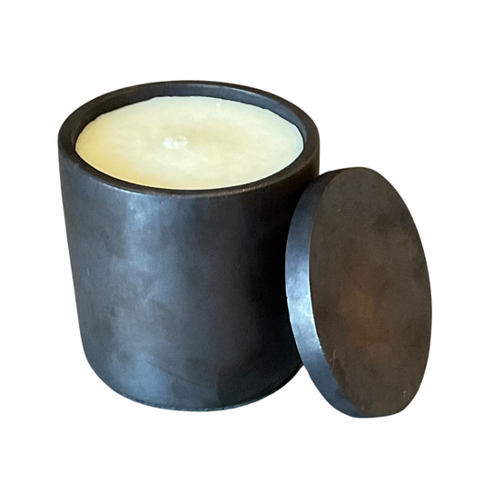 Dark Pewter-Tone Bronze Candle