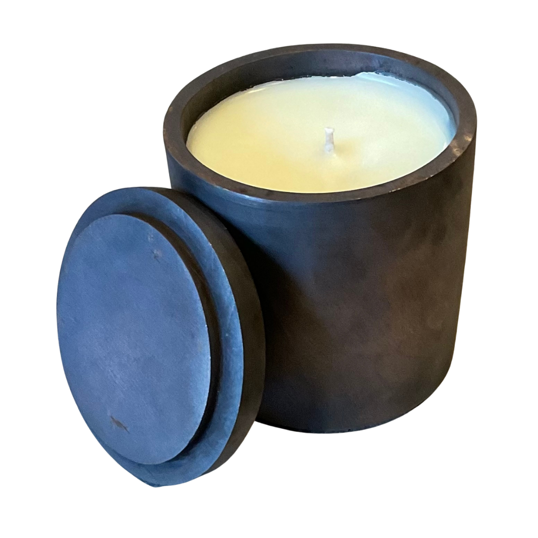 Hand Crafted Dark Patina Bronze Candle