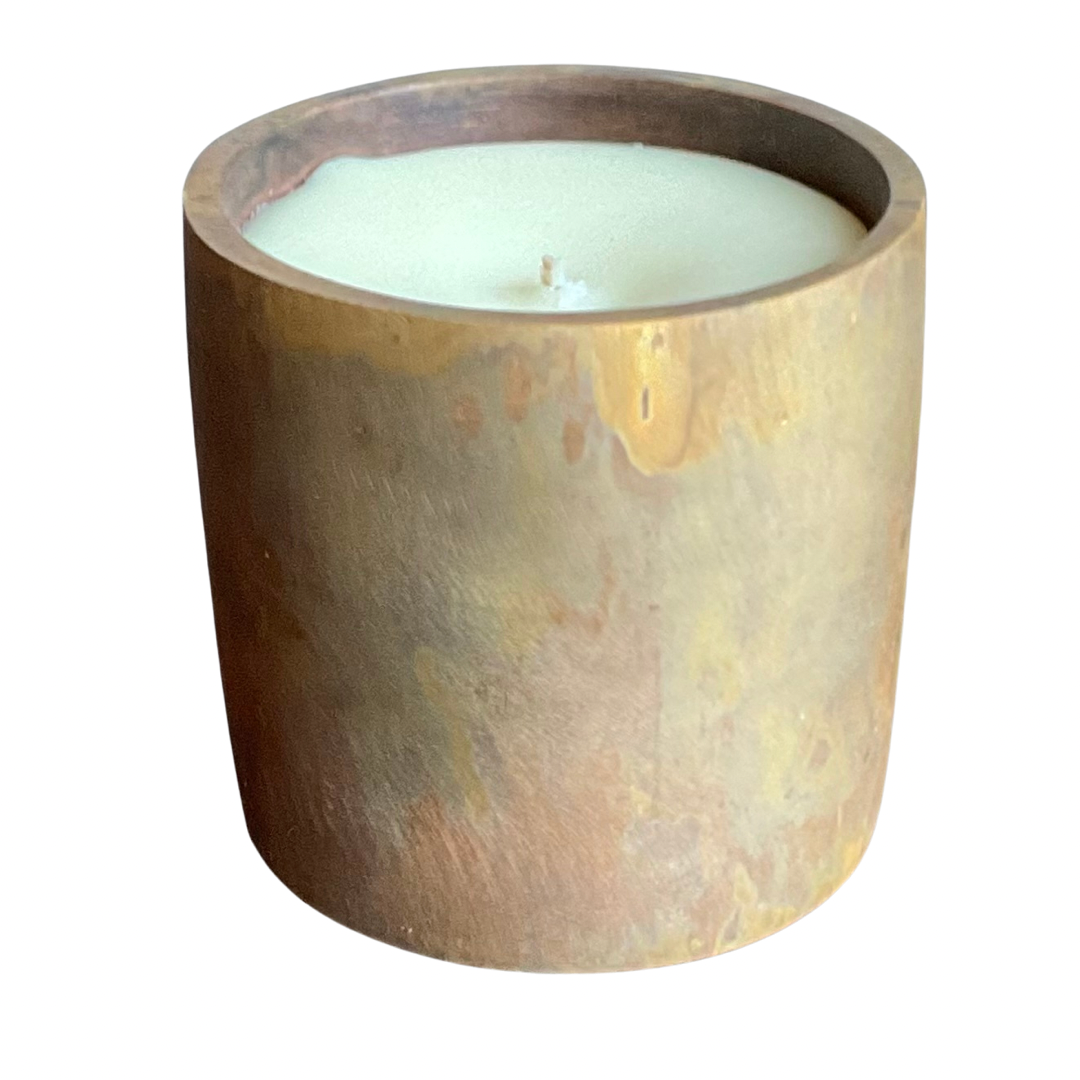 Abstract Patina Solid Bronze Candle