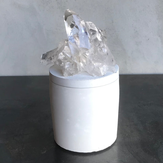 Quartz Crystal Lid Candle