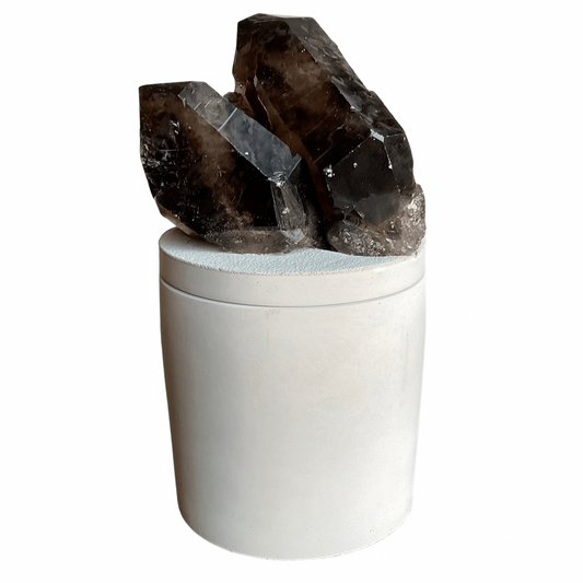 Smoky Quartz Generator Lid Candle