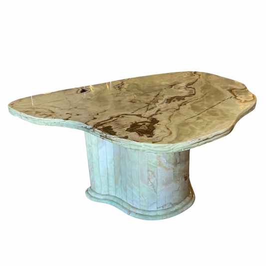 Italian Onyx Marble 2-Part Table