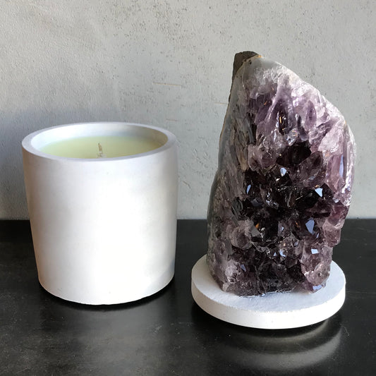 Amethyst with Agate Lid Candle