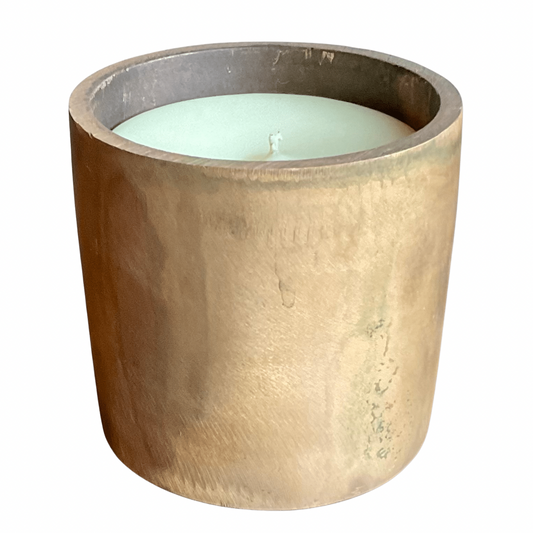 Bronze Tone Solid Bronze Gardenia Candle