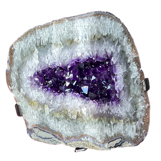 Amethyst Geode on Metal Stand