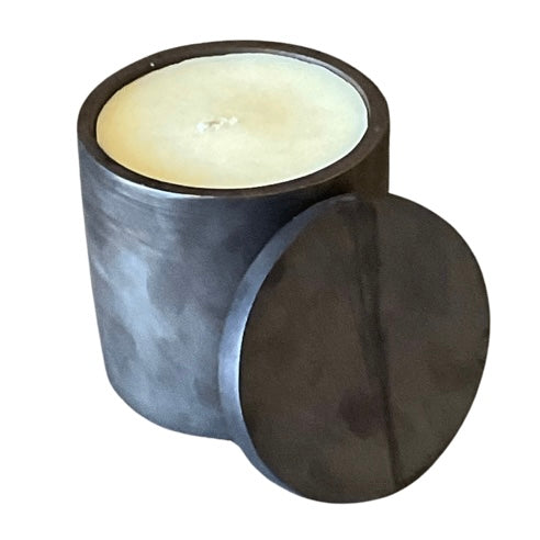 Pewter Tone Solid Bronze Candle