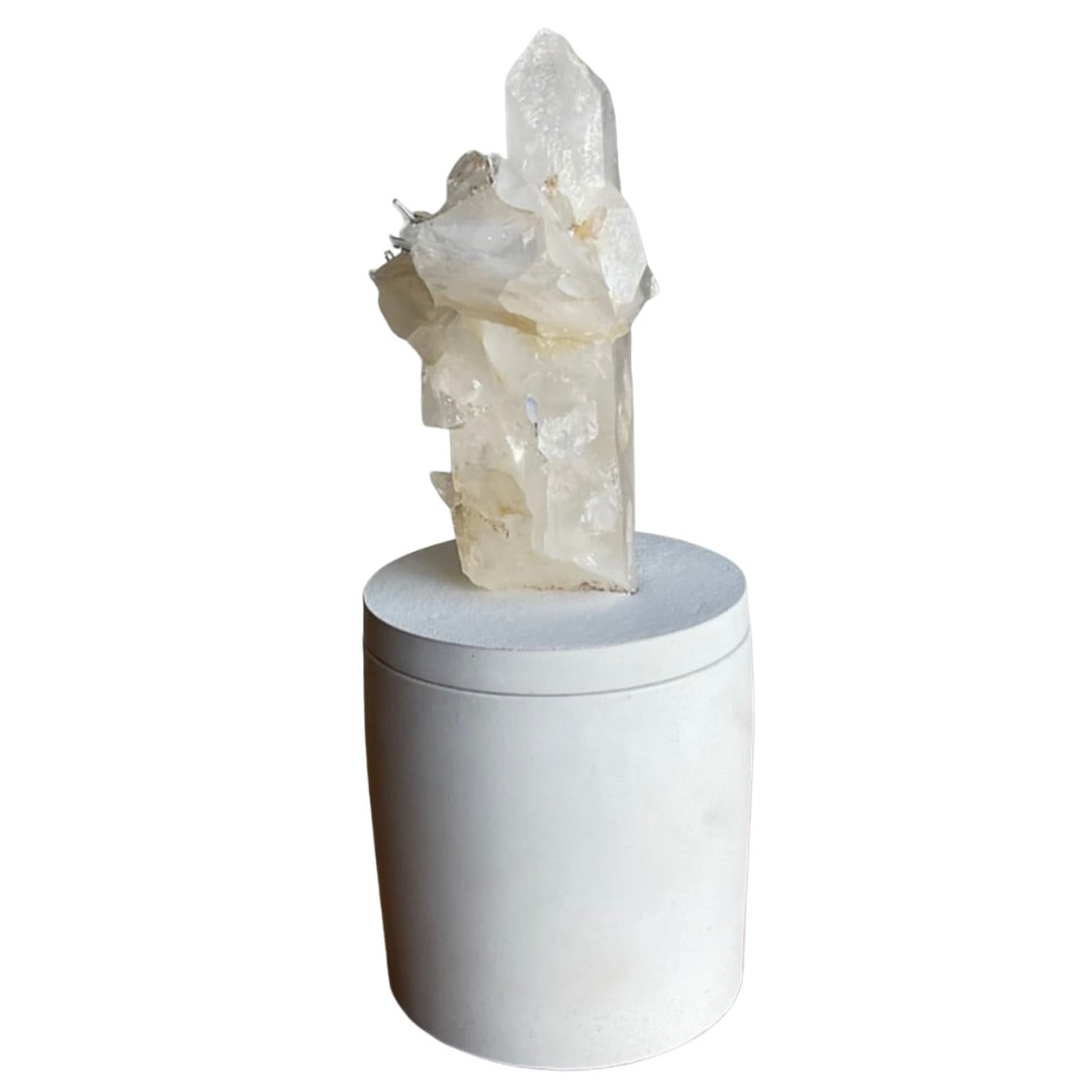 Abstract Quartz Crystal Lid Candle