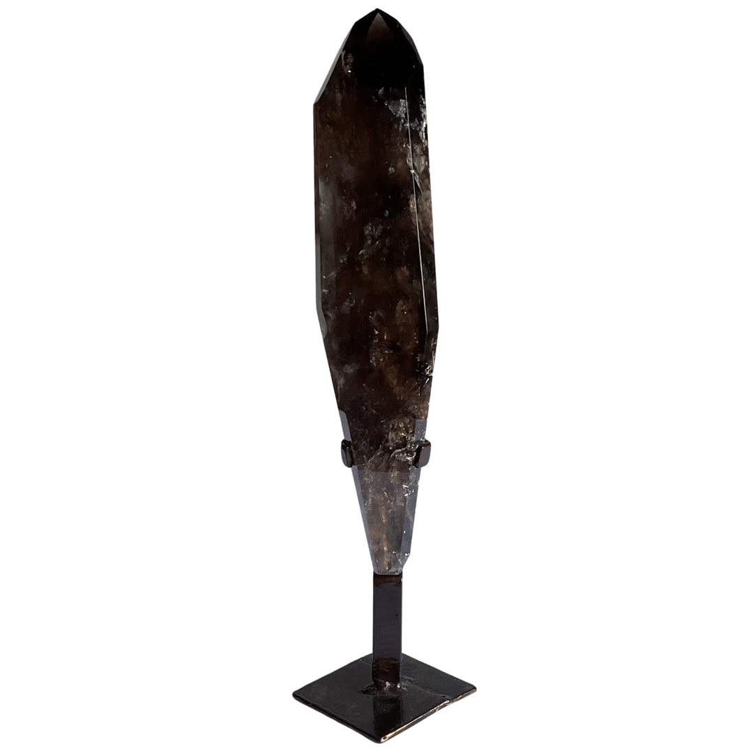 Smoky Quartz Long Point on Stand