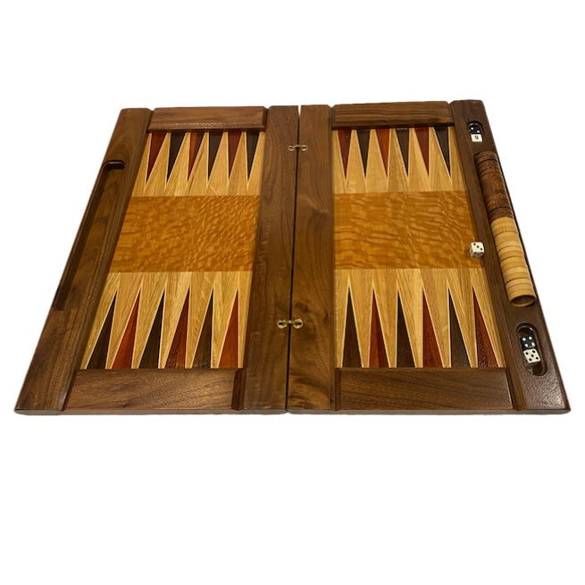 Vintage Wooden Backgammon Set