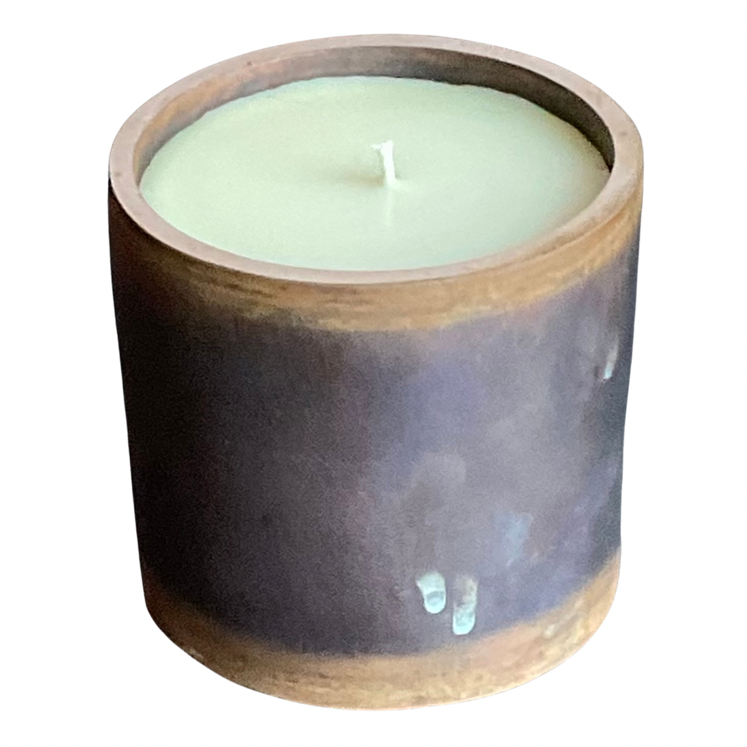 Dark with Light Solid Bronze Candle